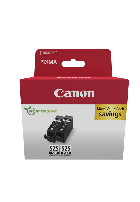 Canon PGI-525 Noir pigmenté - Pack de 2 cartouches d'encre