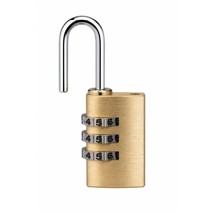 Abus Cadenas à combinaison 165/20 en laiton massif avec anse en acier