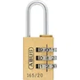 Abus Cadenas à combinaison 165/20 en laiton massif avec anse en acier