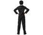 Atosa Costume de Fantôme Noir à Rayures avec Cravate Rouge pour Enfant