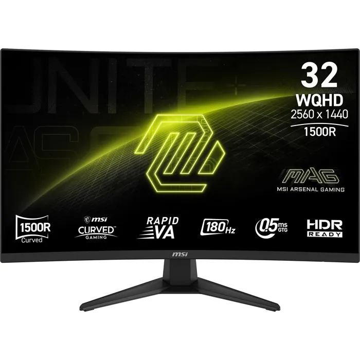 MSI Écran PC Gamer incurvé 32'' QHD 180Hz RAPID VA MSI Écran PC Gamer incurvé 32'' QHD 180Hz RAPID VA
