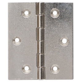HERRAJES ALK Charnière plate en laiton nickel sans bordure 50x40 mm