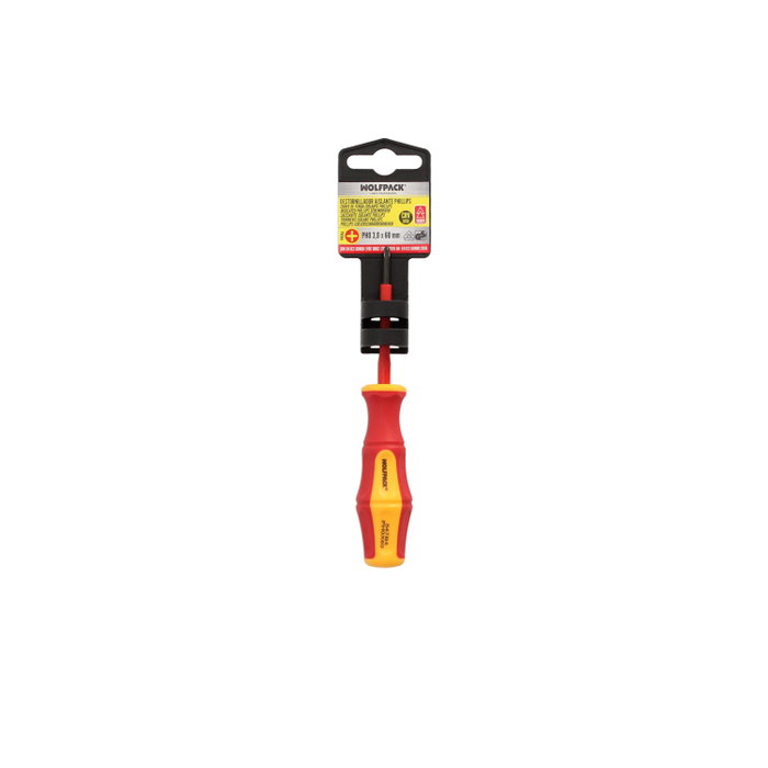 WOLFPACK LINEA PROFESIONAL Tournevis Phillips Isolé VDE PH0 3,0 x 60 mm