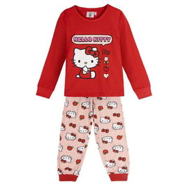 Cerdá Pyjama Long Hello Kitty Single Jersey - Taille 8 Ans - Rouge