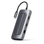Satechi - Adaptateur multiport USB-C MX pour Mac M1 - Dual 4K HDMI 60Hz, PD 100W, Gigabit LAN, USB-C, 2x USB-A 3.0, lecteur Micro/SD, jack 3.5mm