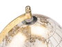 Giftdecor Globe Terrestre 12,5 cm Or Bois Plastique Fer Blanc Noir 15x24,5x13 cm (Set de 12)