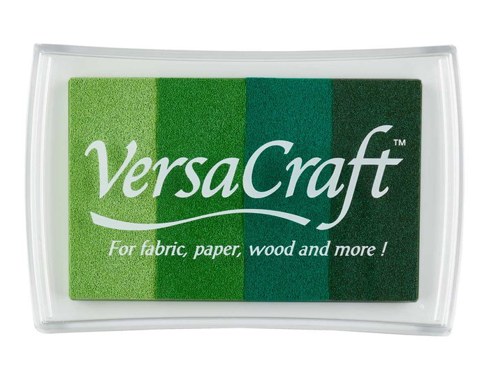 Tsukineko VERSACRAFT Tampon encreur 4 couleurs Tonos verts 95x65mm Tsukineko VERSACRAFT Tampon encreur 4 couleurs Tonos verts 95x65mm