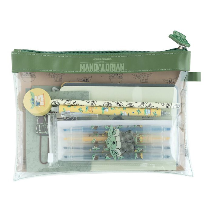 ERIK - Set papeterie Star Wars The Mandalorian avec Grogu - Bloc-notes, stylos, surligneurs et autocollants ERIK - Set papeterie Star Wars The Mandalorian avec Grogu - Bloc-notes, stylos, surligneurs et autocollants
