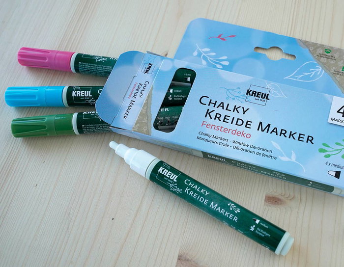 Kreul Set 4 Marqueurs à Craie KREUL CHALKY pour Décoration de Fenêtres Kreul Set 4 Marqueurs à Craie KREUL CHALKY pour Décoration de Fenêtres