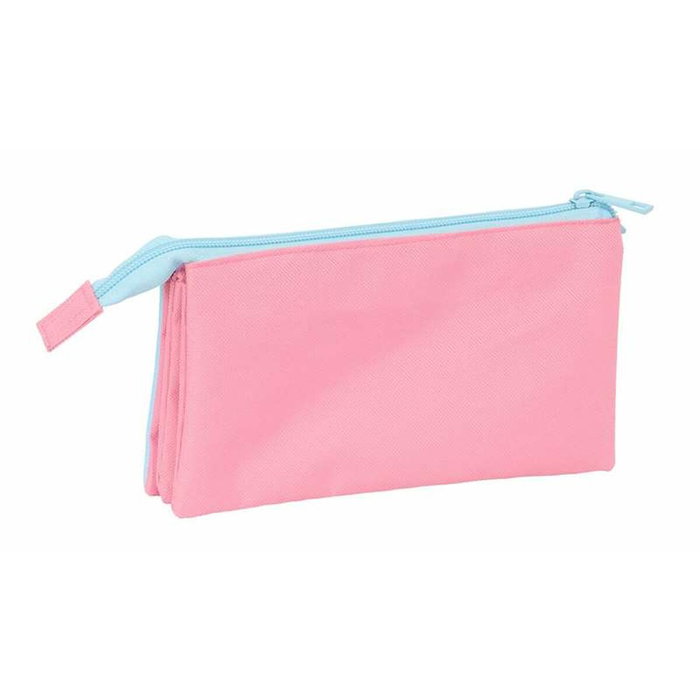 Trousse Fourre-Tout Triple Peppa Pig Bleu 22 x 12 x 3 cm