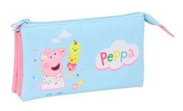 Peppa Pig Triple Porte-Tout Organisateur Boîte de Rangement 22 x 12 x 3 cm - Pour Enfants dès 3 ans