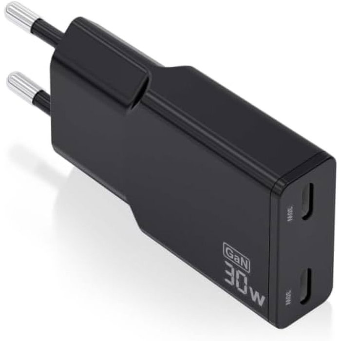 Chargeur mural Aisens ASCH-30W2P049-BK Noir 30 W
