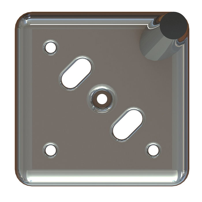 Q&Q Pied métallique Birdie pour meuble, hauteur 180 cm, finition noir mat - Support d'ameublement robuste et design