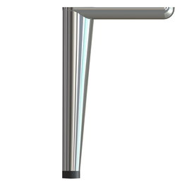Q&Q Pied métallique Birdie pour meuble, hauteur 180 cm, finition noir mat - Support d'ameublement robuste et design