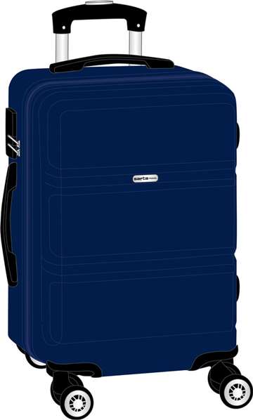 Safta Valise Cabine 20" Trolley Travel Blue Marine ABS - 34,5 x 55 x 20 cm