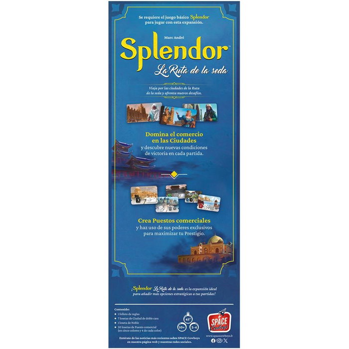 Asmodee Splendor La Route de la Soie - Extension Jeu de Société - Réf. SCSPL03ES - Version Espagnole Asmodee Splendor La Route de la Soie - Extension Jeu de Société - Réf. SCSPL03ES - Version Espagnole