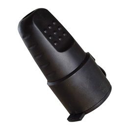 FNP Base mobile bipolaire Schuko noire avec cache et obturateur IP44 16A 250V (rétractable)