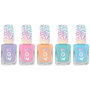 WOW GENERATION Blister de 5 vernis à ongles - Couleurs pastel (lilas, rose, jaune, vert, bleu)