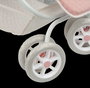 Muñecas Arias Coche Gemelar Universe pour bébé avec sac de transport, dimensions 45x70x73 cm, hauteur guidon réglable 47-77 cm, montage nécessaire, âge recommandé 3 ans
