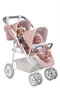 Muñecas Arias Coche Gemelar Universe pour bébé avec sac de transport, dimensions 45x70x73 cm, hauteur guidon réglable 47-77 cm, montage nécessaire, âge recommandé 3 ans