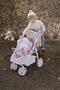 Muñecas Arias Coche Gemelar Universe pour bébé avec sac de transport, dimensions 45x70x73 cm, hauteur guidon réglable 47-77 cm, montage nécessaire, âge recommandé 3 ans