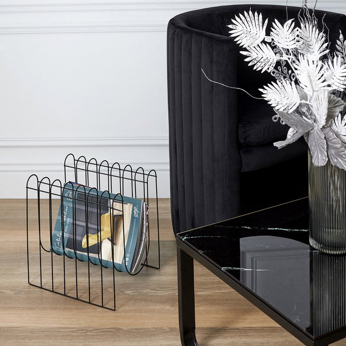 Home Deco Factory Porte-revues en fil de fer noir