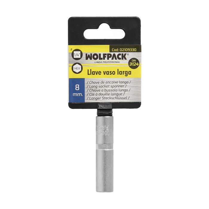 WOLFPACK LINEA PROFESIONAL Clé à douille hexagonale longue 1/4 pol. 8 mm