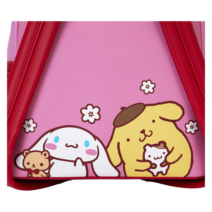 LOUNGEFLY Sac à dos Hello Kitty and Friends 26 cm - Taille 22,86x11,43x26,67 cm en cuir végan, bretelles réglables et rembourrées