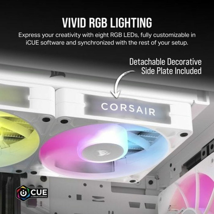 Corsair Kit d'extension ventilateurs PWM iCUE LINK RX140 RGB 140 mm White