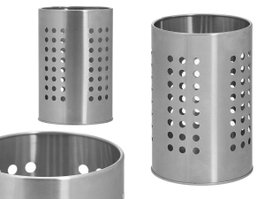 KINVARA Porte-ustensiles en acier gris