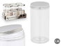 KINVARA Lot de 24 Bocaux PET 1,4 L avec Couvercle en Aluminium