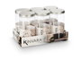 KINVARA Lot de 24 Bocaux PET 1,4 L avec Couvercle en Aluminium