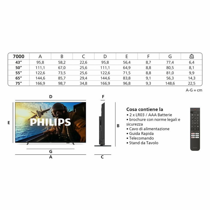 TV intelligente Philips 50PUS7000 50" 4K Ultra HD LED HDR