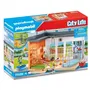Playmobil 71328 - Salle de Sport City Life - Univers scolaire L'école - Jeu de Basket avec 3 Personnages - 72 Pièces - Jouet Éducatif pour Enfant dès 4 Ans