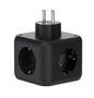 Mars Gaming MDCUBE20 Chargeur mural 20W GaN Multiprise USB-C USB-A 3 Prises SCHUKO Noir