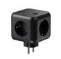 Mars Gaming MDCUBE20 Chargeur mural 20W GaN Multiprise USB-C USB-A 3 Prises SCHUKO Noir