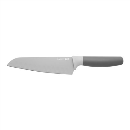 Berghoff 3950038 Couteau Santoku Gris Antiadhésif de 17 cm avec Fourreau Protecteur
