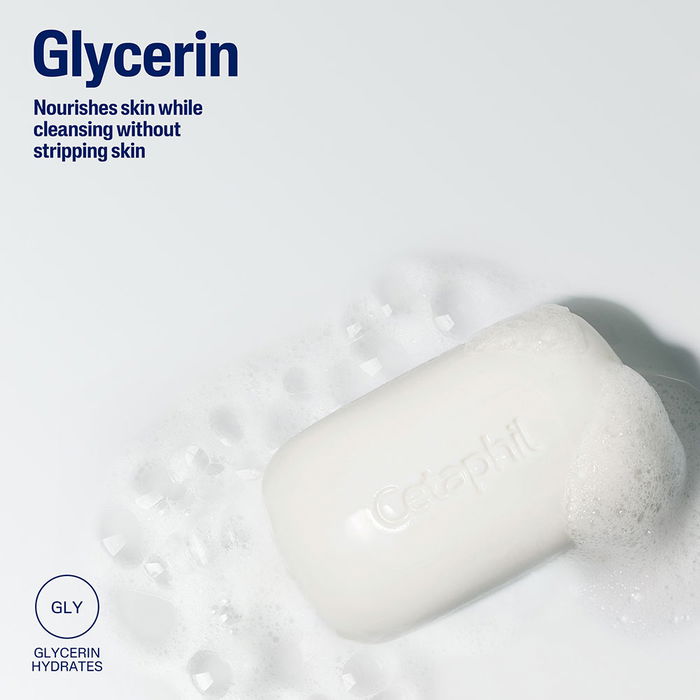 Cetaphil Savon Dermatologique Peau Sèche et Sensible, 127g, pH Neutre, Combat les 5 signes de sensibilité cutanée