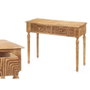 GIFTDECOR Mesa Recibidor 2 Cajones Curvas Natural Marron