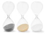 Giftdecor Sablier en verre 20 cm assorti couleurs neutres 30 min environ (Set de 12)