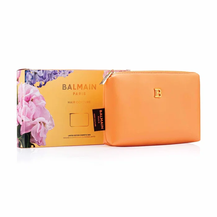 Balmain Pochette en textile GWP Orange SS25 Balmain Pochette en textile GWP Orange SS25