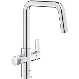GROHE Blue Pure Start 30595000 - Robinet de cuisine filtrant eau potable, bec haut en U chromé, rotation 150°, GROHE Blue Pure Start