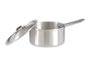 Kinvara Casserole en Aluminium avec Couvercle 16 cm, Argenté, 1,5 L – Compatible Gaz et Four (Set de 10)