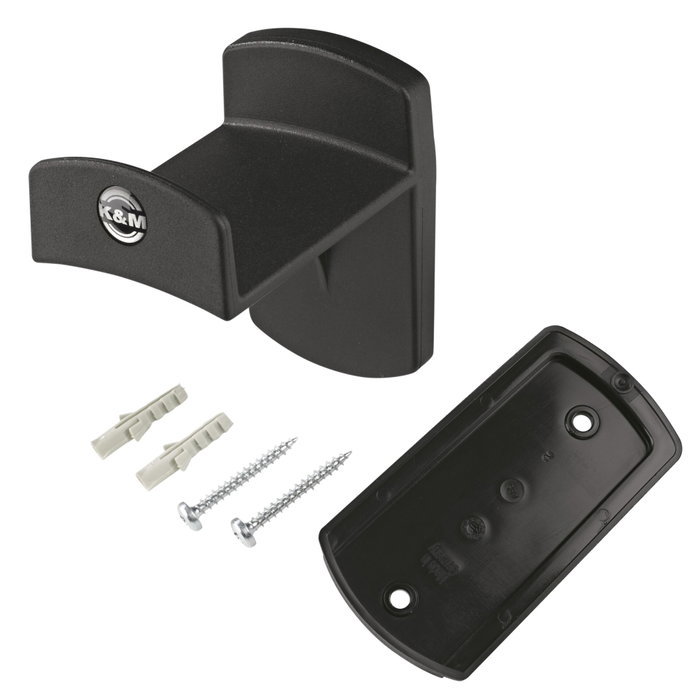 K&M 16312 Support mural pour casque noir K&M 16312 Support mural pour casque noir