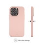 dbramante1928 Monaco Étui Silicone MagSafe avec Grip Doux pour iPhone 14 Pro - Couleur Sable Rose - Protection Intégrale et Compatible Charge Sans Fil