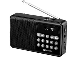 Sandberg Enceinte Radio Bluetooth FM avec Batterie Rechargeable, Lecteur MP3 via USB ou Carte TF