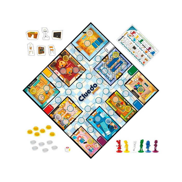 Hasbro Games Cluedo Junior, Jeu de société de mystère 2-en-1 pour enfants, Version lituanienne, À partir de 4 ans
