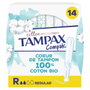 Tampax Tampons Regular 100 % Coton Biologique, 14 unités