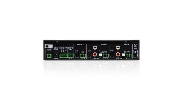Ecler ESSTL - Table de mixage/amplificateur autonome 60W 100V - 1 entrée MIC + 2 entrées MIC/LINE ST - Alimentation 24VDC et kit rack inclus Ecler ESSTL - Table de mixage/amplificateur autonome 60W 100V - 1 entrée MIC + 2 entrées MIC/LINE ST - Alimentation 24VDC et kit rack inclus