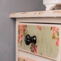 Rei E524 Bouton de meuble en porcelaine et acier noir Ø28 mm